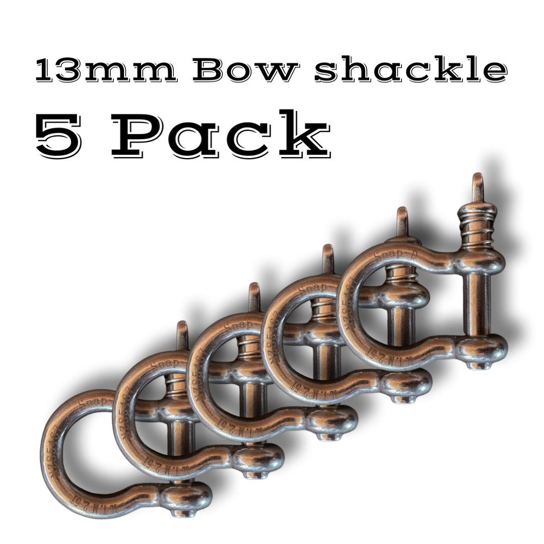5 Pack Bow Shackles (MTM 13MM - 2500KG)