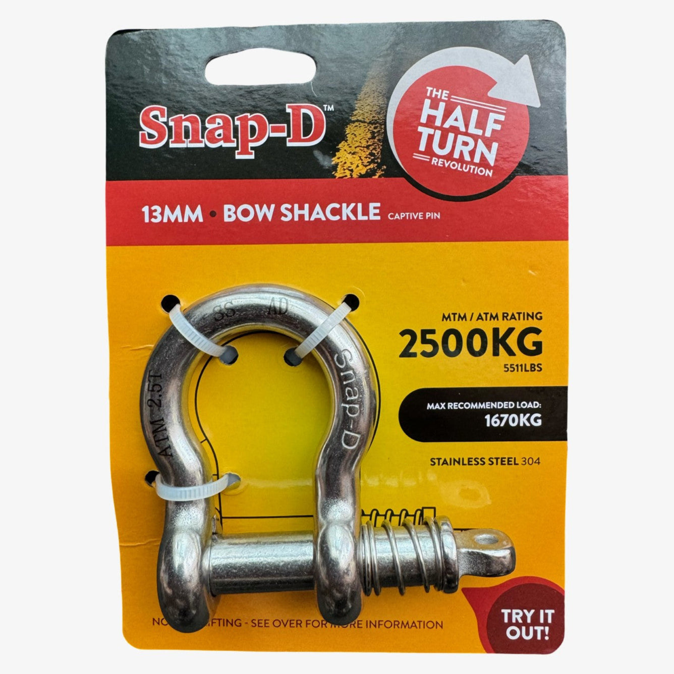 Bow Shackle (13MM - 2500KG)