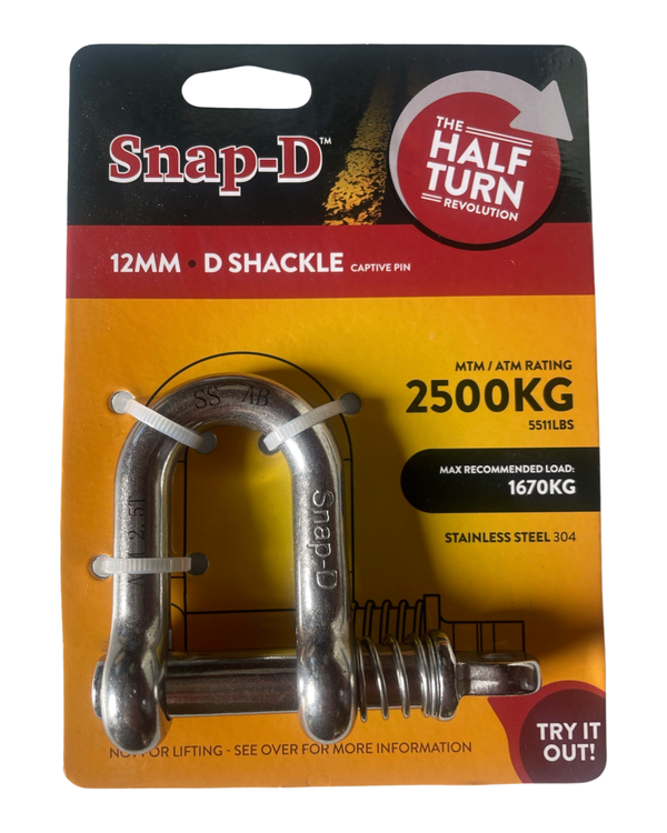 D Shackle (12MM - 2500KG) - snapd store