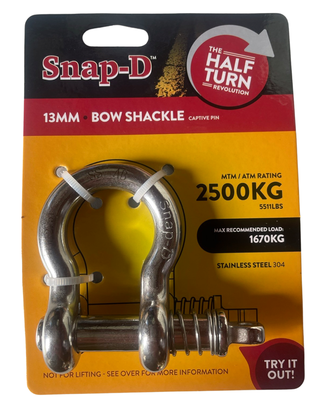 Bow Shackle (13MM - 2500KG)