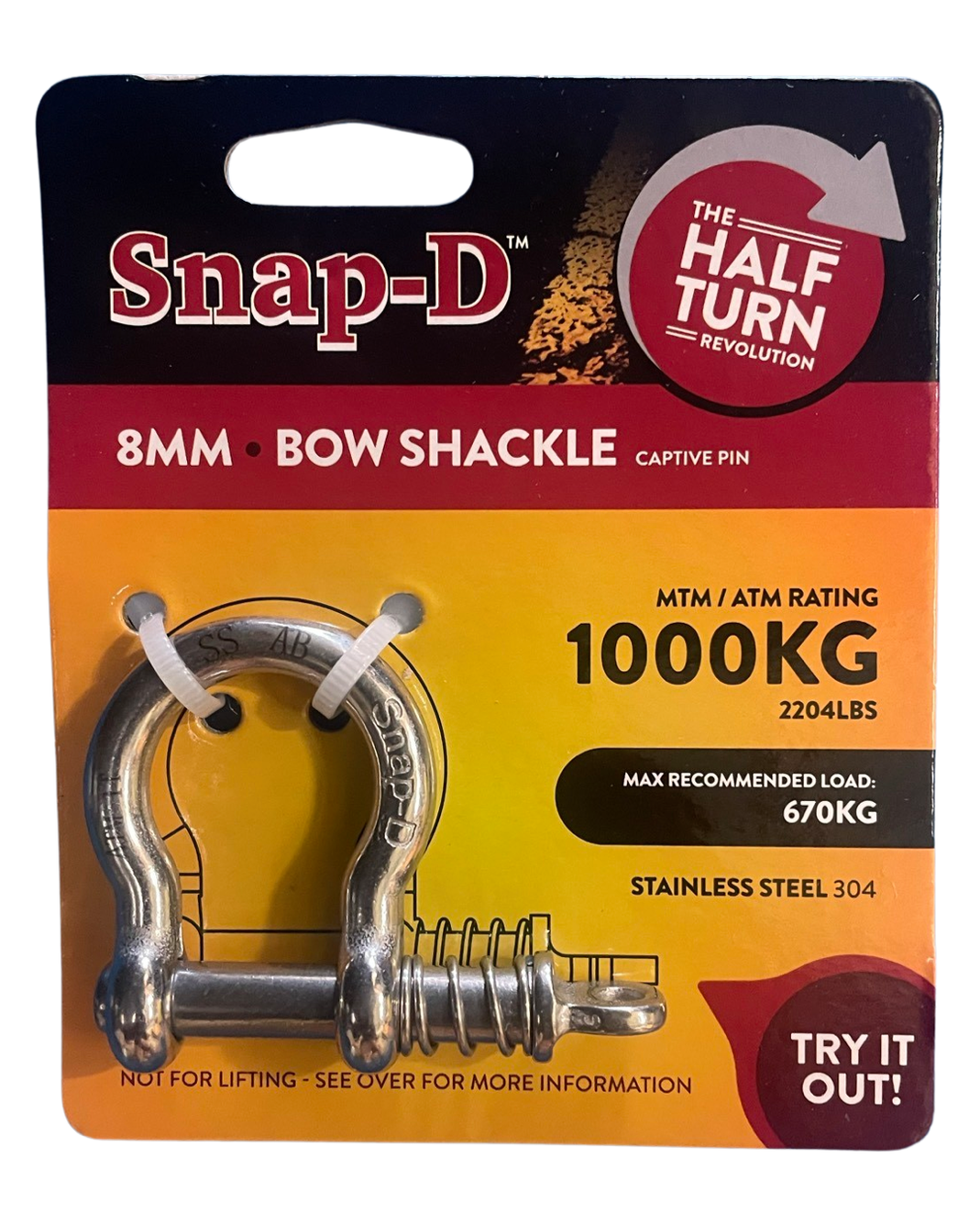 Bow Shackle (8MM - 1000KG)