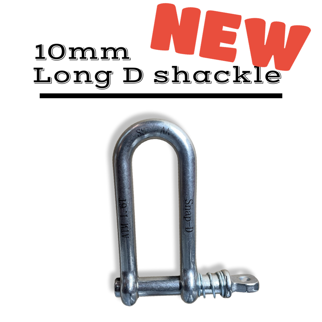 Long D shackle (10MM - 1600KG)