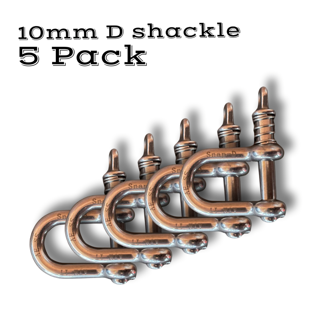 5 Pack D Shackles (MTM 10MM - 1600KG)