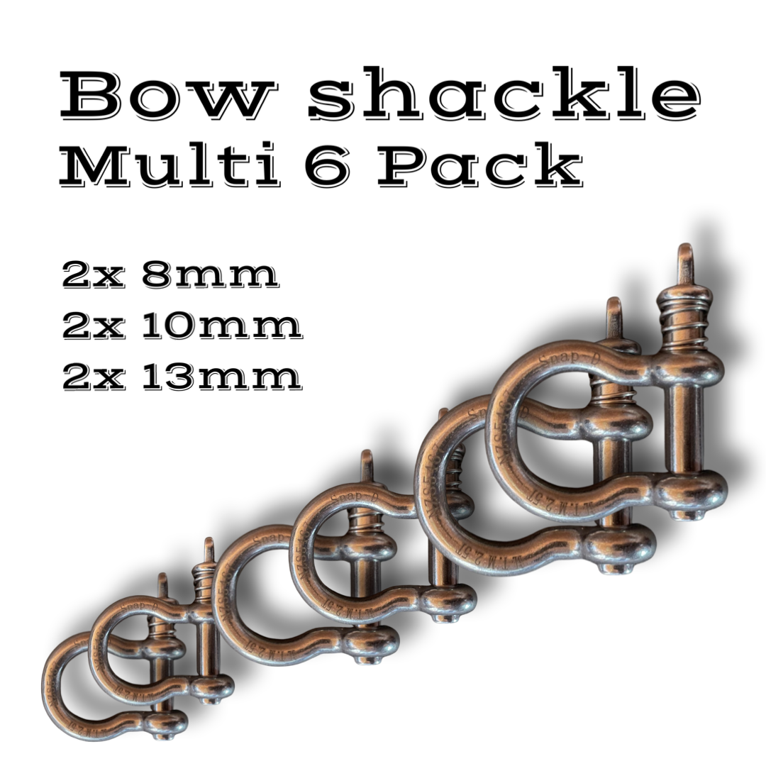 Multi Bow Shackle Pack (6x Bow Shackles)