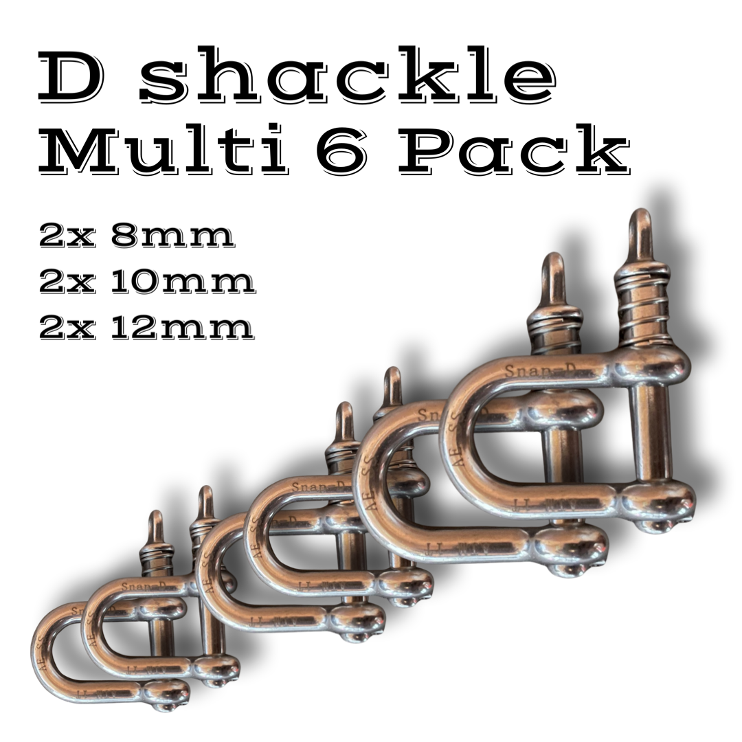 Multi D Shackle Pack (6x D Shackles)